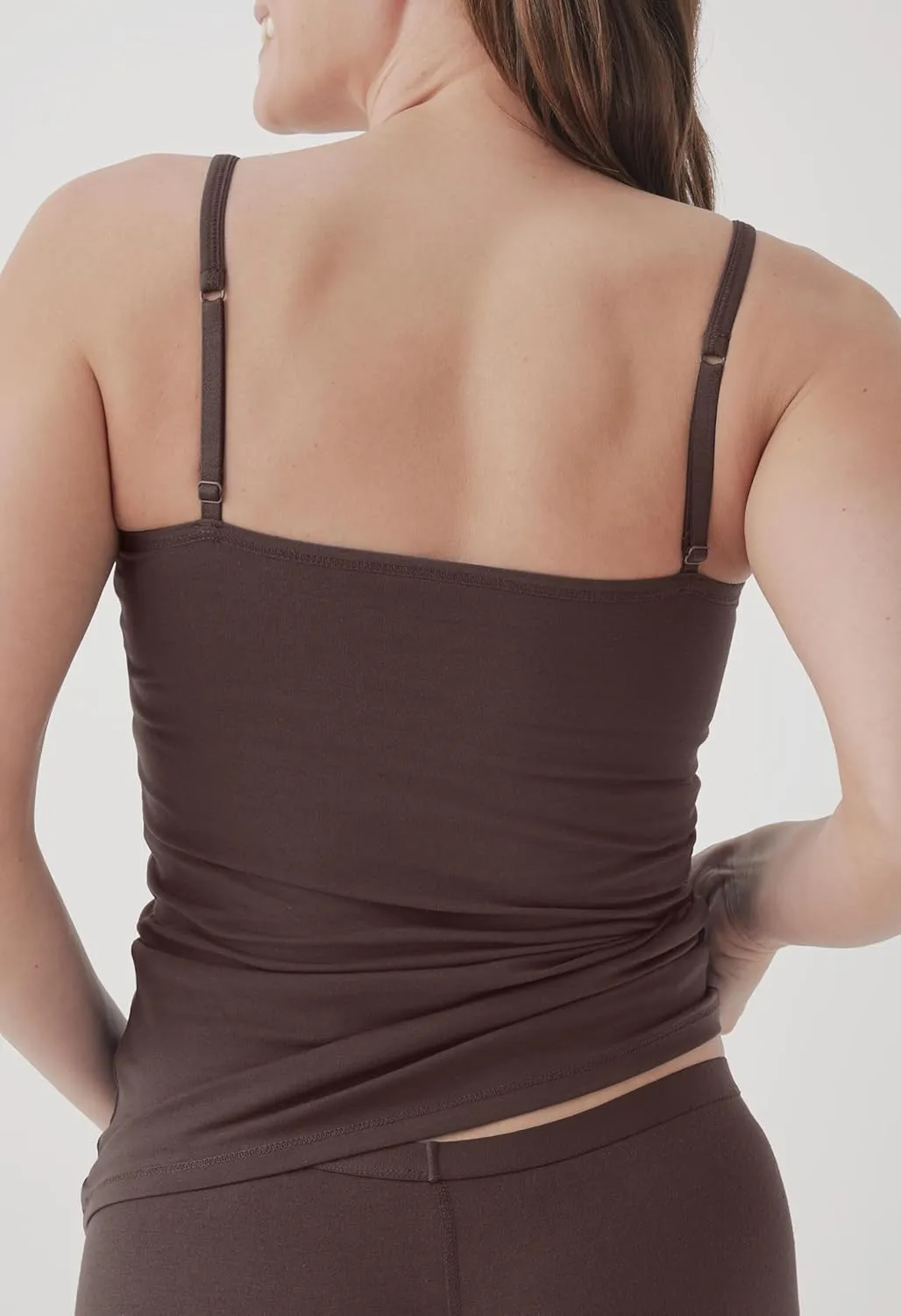 Pact Women's Organic Cotton Camisole Tank Tops with Built in Bras and Adjustable Strap