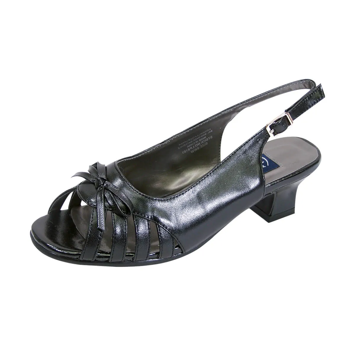 PEERAGE Celeste Women's Wide Width Leather Slingback Sandals