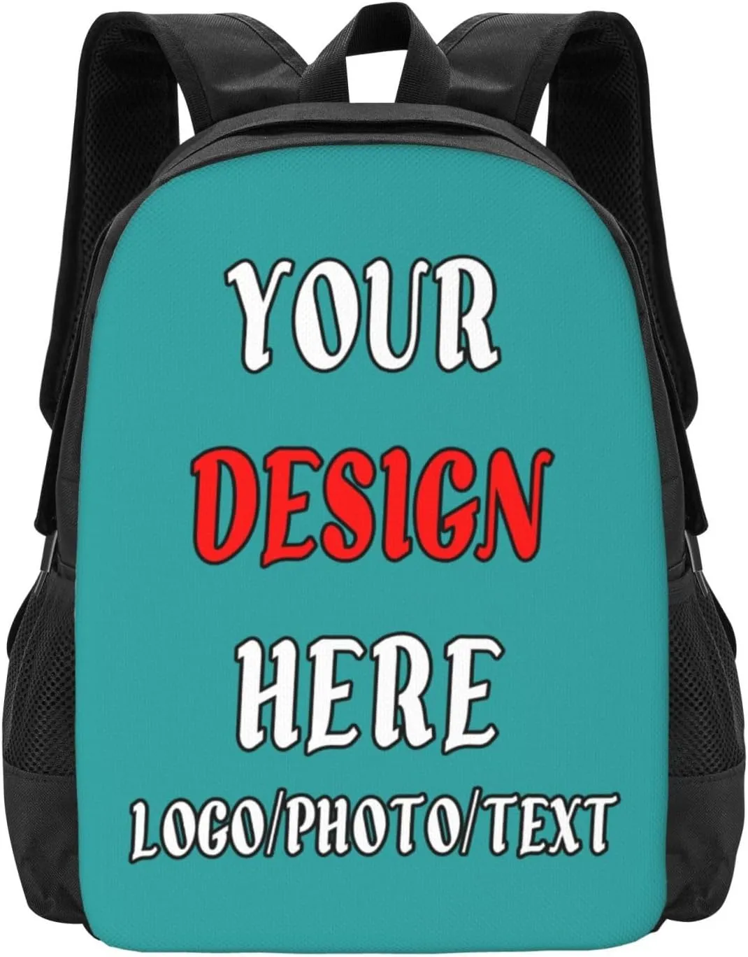 Personalized Backpack For Mens Womens,With Logo Text Customize Laptop Backpack Casual Travel Backpack