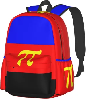 Polyamory Pride Flag Laptop Backpack Shoulder Bag Laptop Pack Travel Backpacks Commuter Back Pack Casual Daypack Bags With Side Pockets