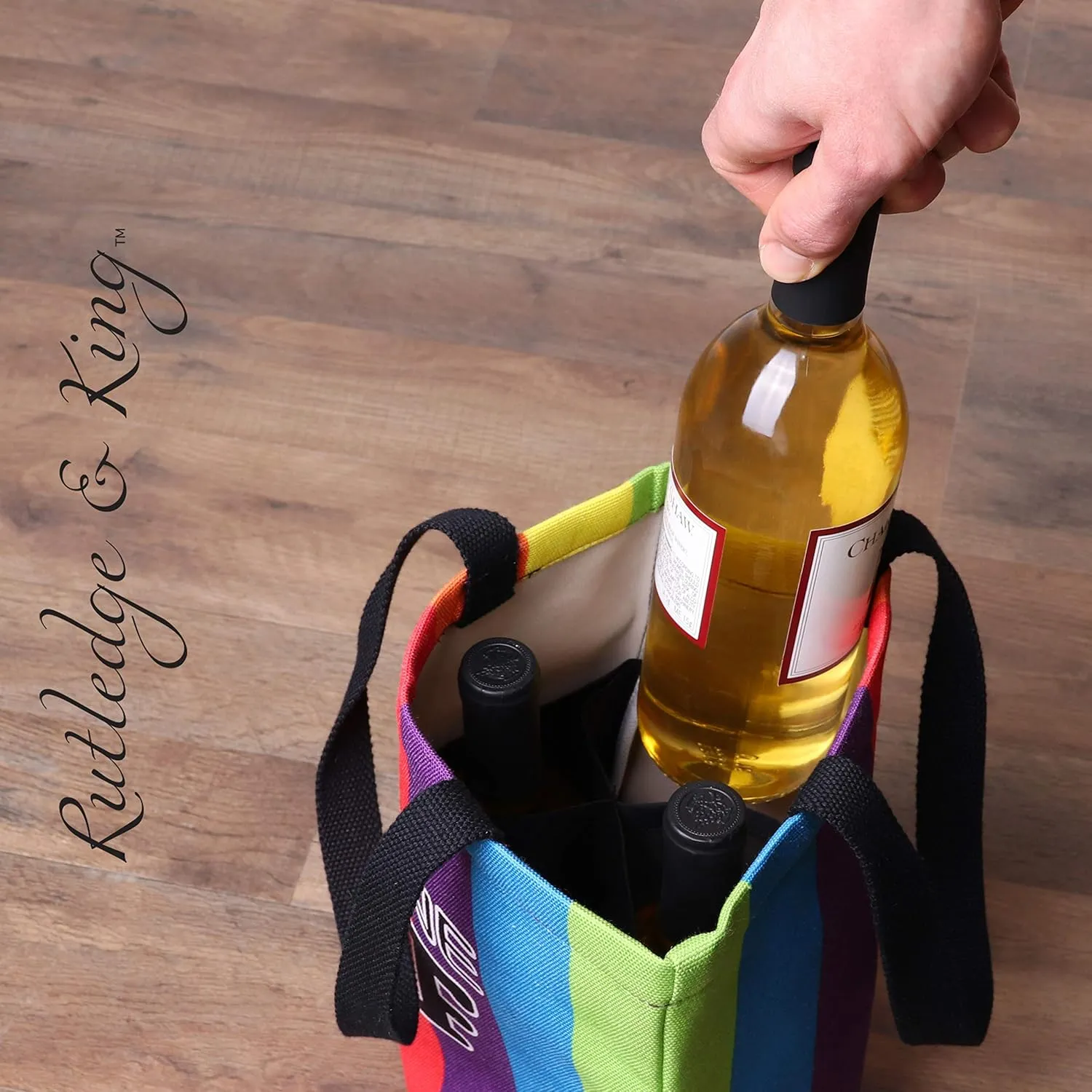Rutledge & King Wine Purse - Reusable Wine Caddy and Tote - Gift Bag