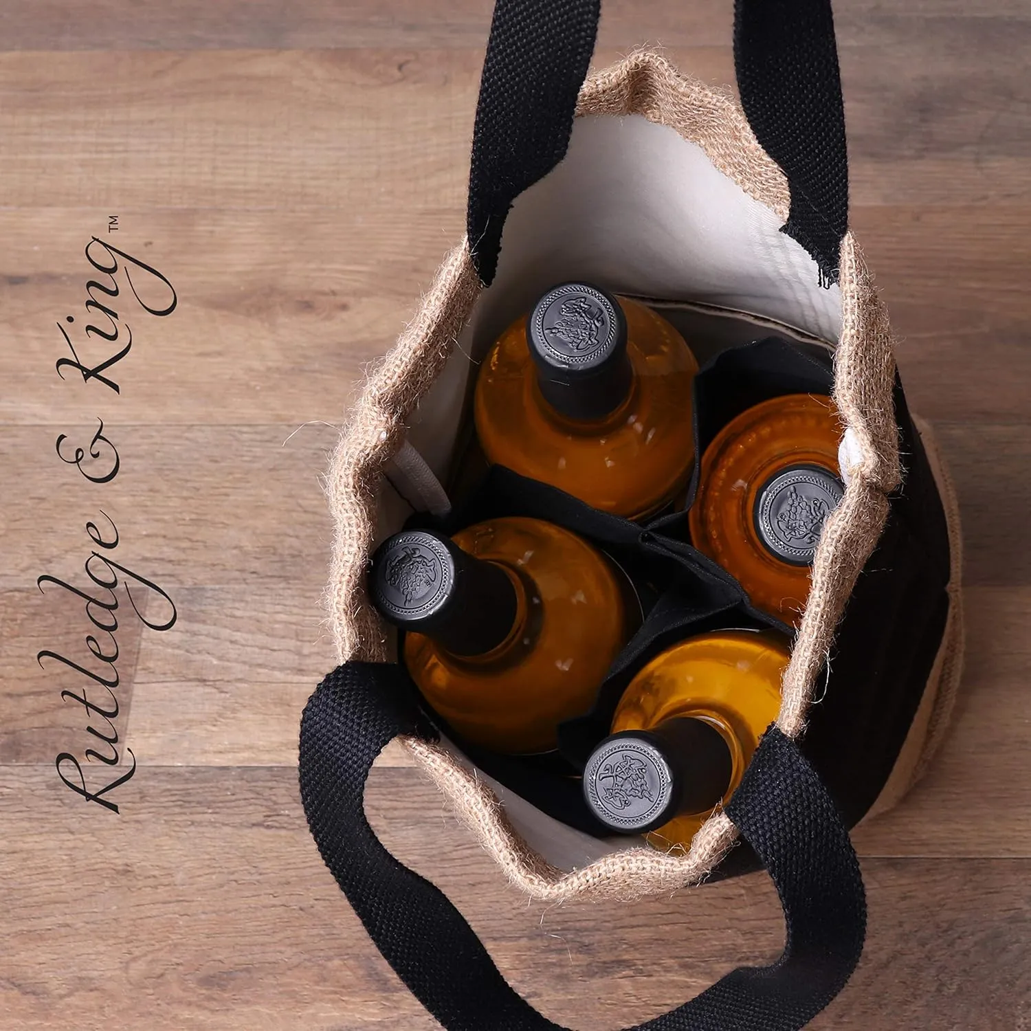 Rutledge & King Wine Purse - Reusable Wine Caddy and Tote - Gift Bag