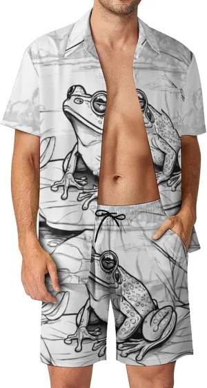 Sketch Otters Party Shorts Shirt Men Swim Trunks Quick Dry Surfing Beach Shorts with Pockets Casual Beach Suit