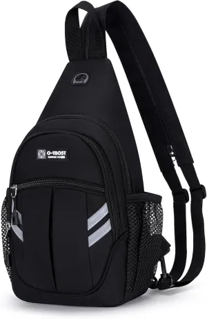 Sling Bag for Women Anti Theft Crossbody Bags with Reflective Strips Hiking Daypack Waterproof Chest Bag for Men Small Backpack for Spring Break Essential