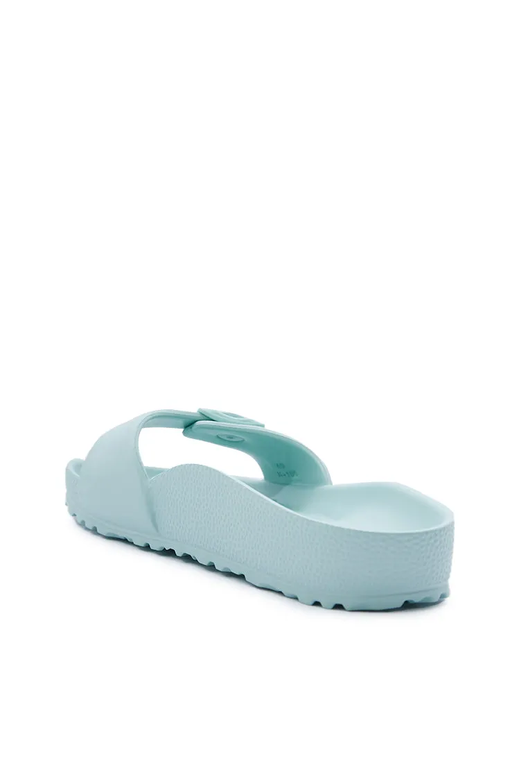 Soft Green Single Buckle Sandals
