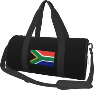 South African Flag Convertible Garment Bag with Shoulder Strap, Carry on Garment Duffel Bag for Men Women - Rolling Foldable for Travel Luggage Bags (Black)