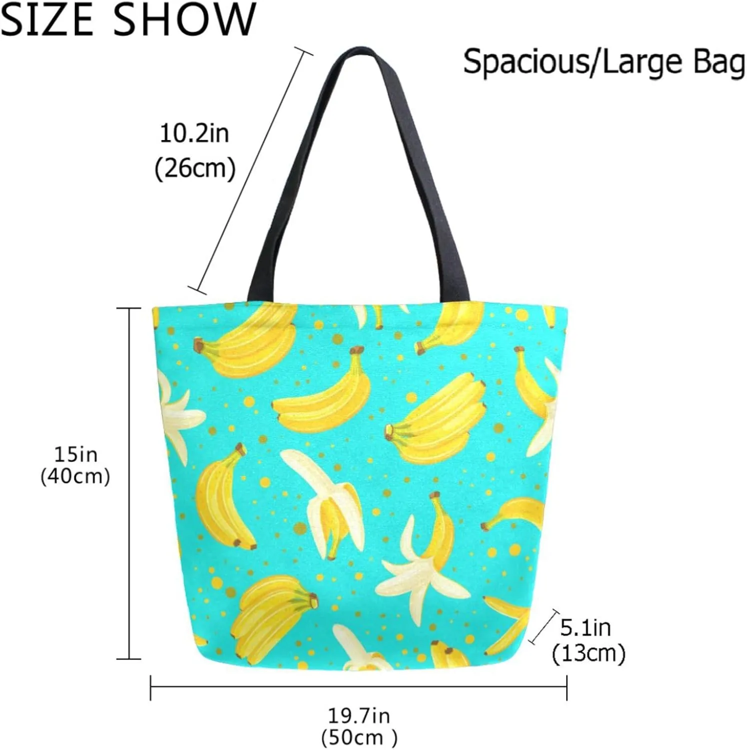 Stylish Pattern Cute Big Handle Bag Extra Large Shoulder Tote Bag for Beach Travel Weekender Gym Grocery Shopping