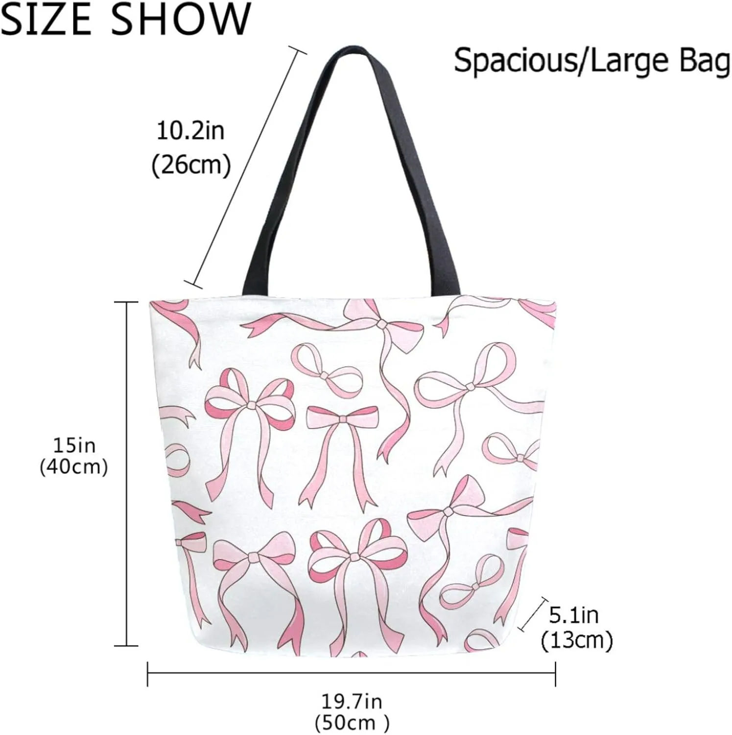 Stylish Pattern Cute Big Handle Bag Extra Large Shoulder Tote Bag for Beach Travel Weekender Gym Grocery Shopping