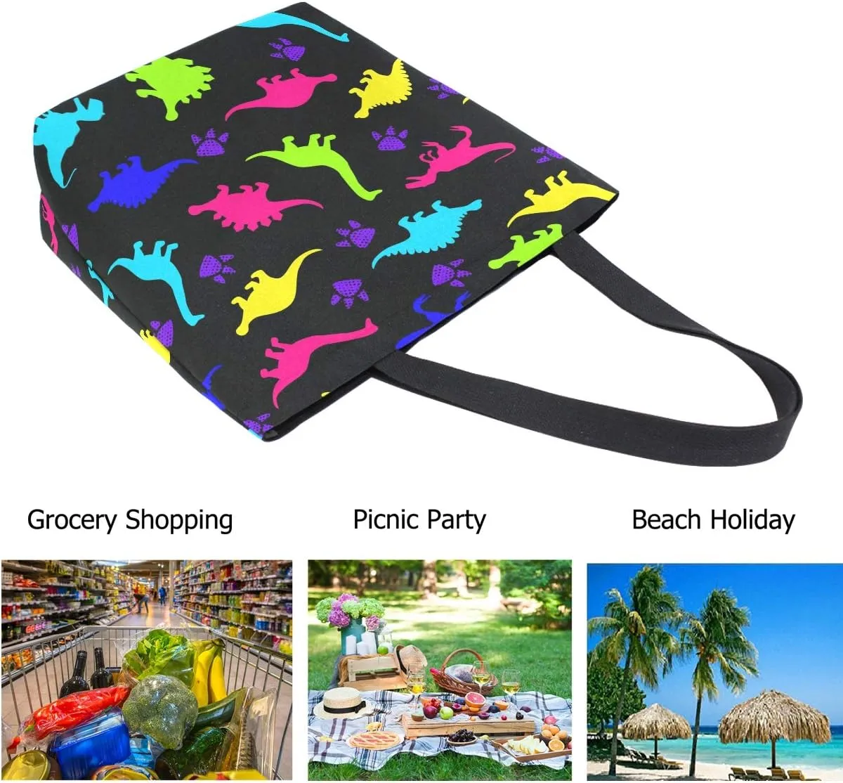 Stylish Print Extra Large Shoulder Tote Bag for Beach Travel Weekender Gym Grocery Shopping