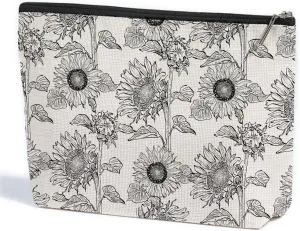 Sunflower Gifts for Women Friends Mother Makeup Bag Sunflower Stuff Sunflower Accessories Makeup Pouch Retirement Appreciation Friendship Gifts Birthday Mothers Day Graduation Cosmetic Travel Bag