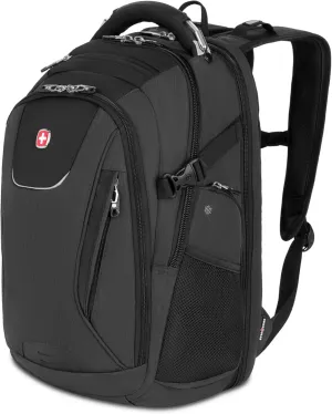 SwissGear Travel Tech Elite Laptop Backpack  Fits Laptops up to 16  ScanSmart TSA-Friendly Backpack with USB Port, Shoe Compartment & Organizer Pockets  Heather Grey