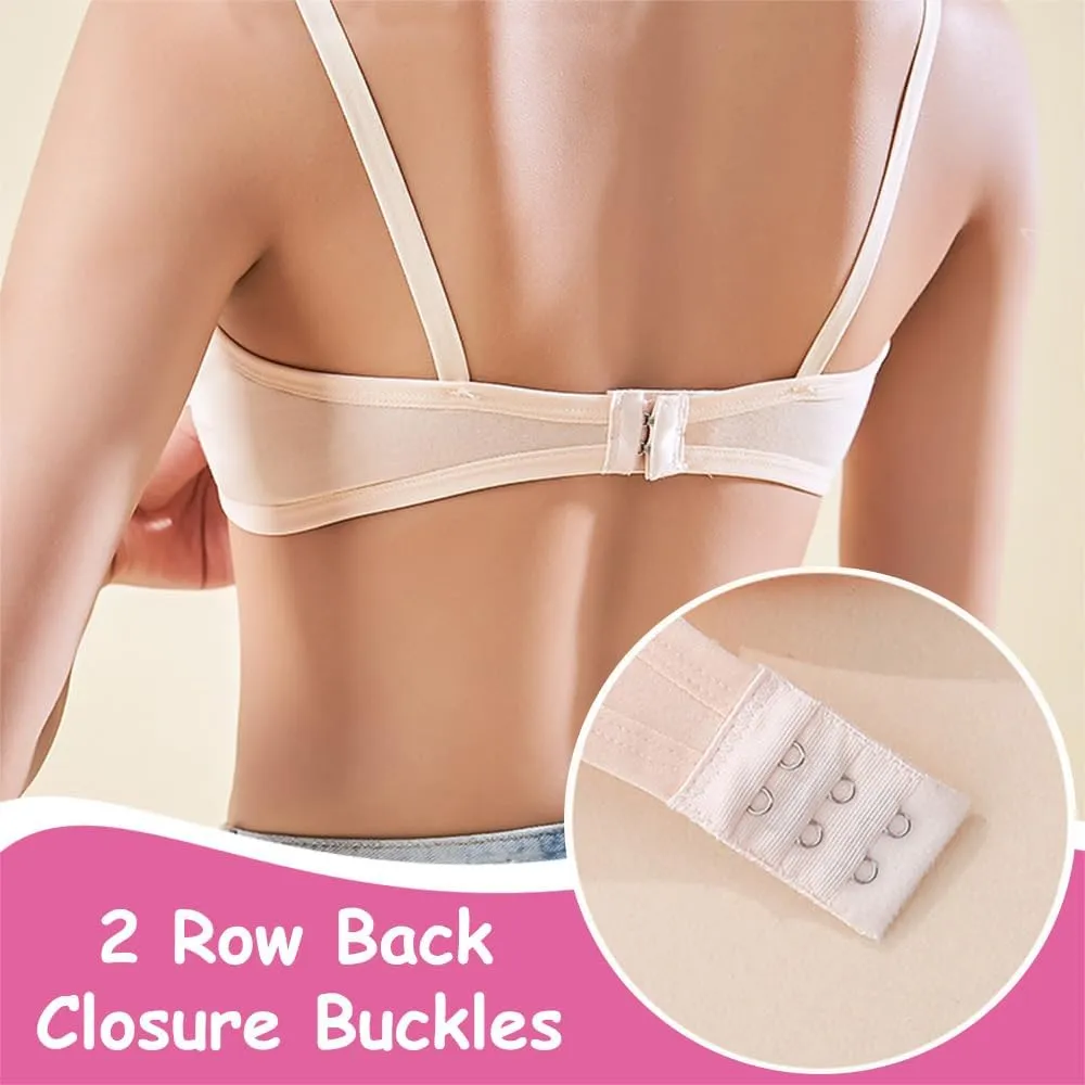 Teens Girls Bras Cotton Wireless Camisole Stretch with Fixed Pads Breathable Training Bralette for 10-18 Years