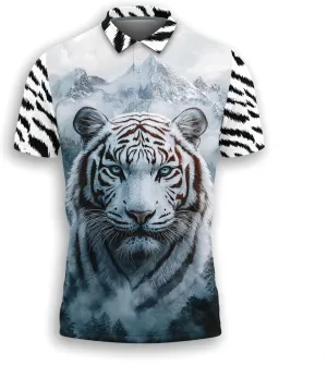 Tigre Polo Shirts for Men - Tigre Lover Stylish Mens Goft Shirt Casual Short Sleeve Button Down Outfit Set 41