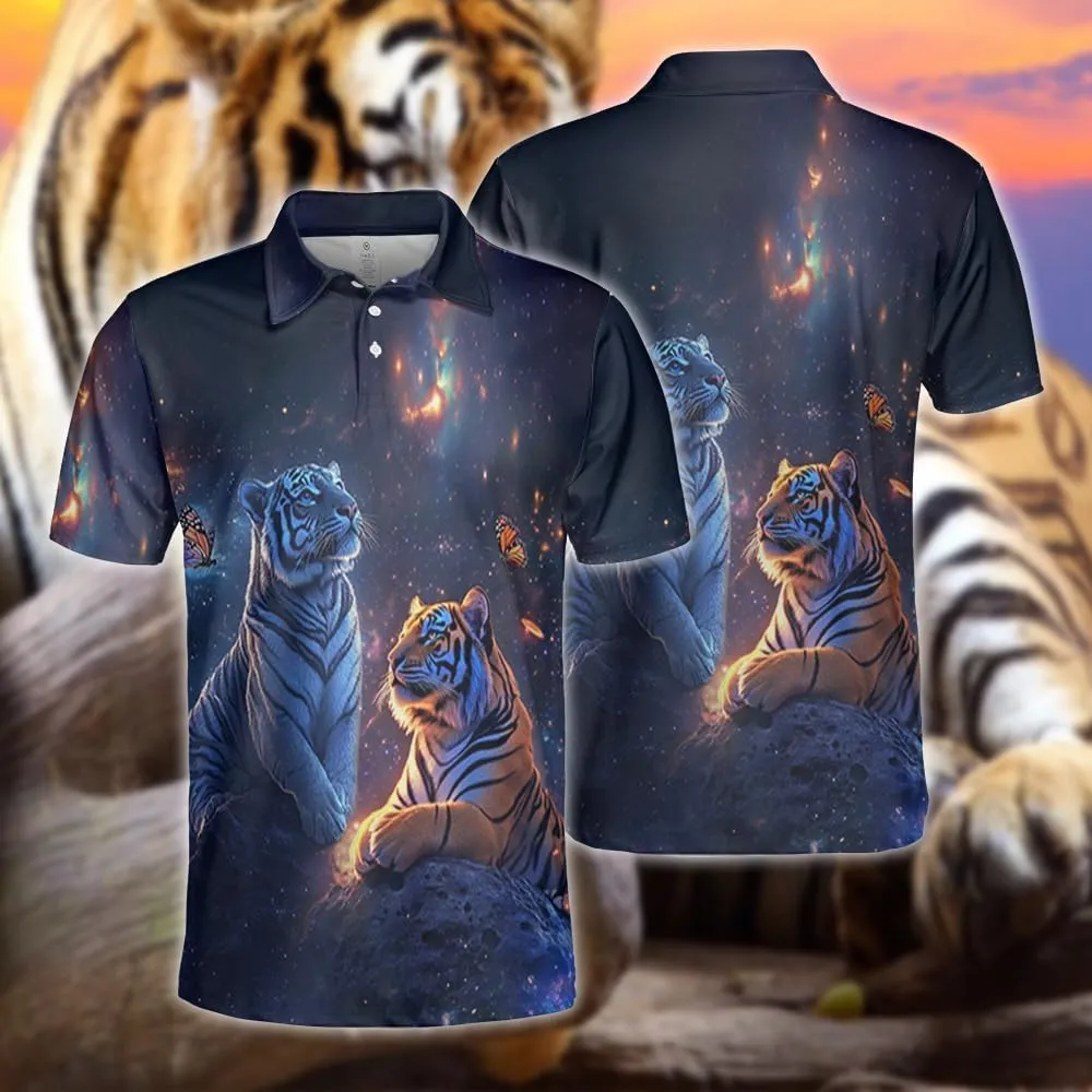Tigre Polo Shirts for Men - Tigre Lover Stylish Mens Goft Shirt Casual Short Sleeve Button Down Outfit Set 52