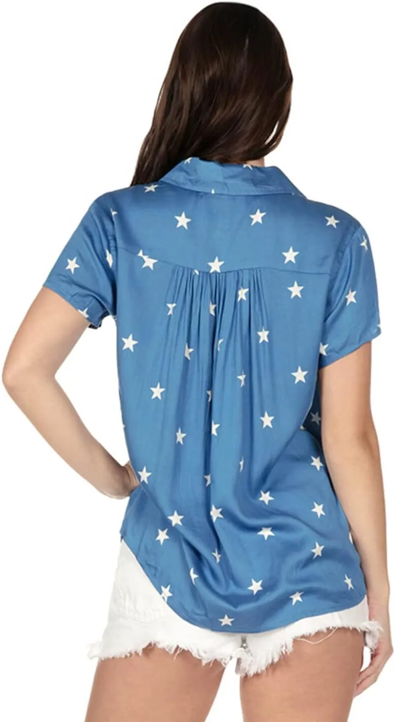 Tipsy Elves 4th of July Shirts for Women - Patriotic Women's Button Down Shirts