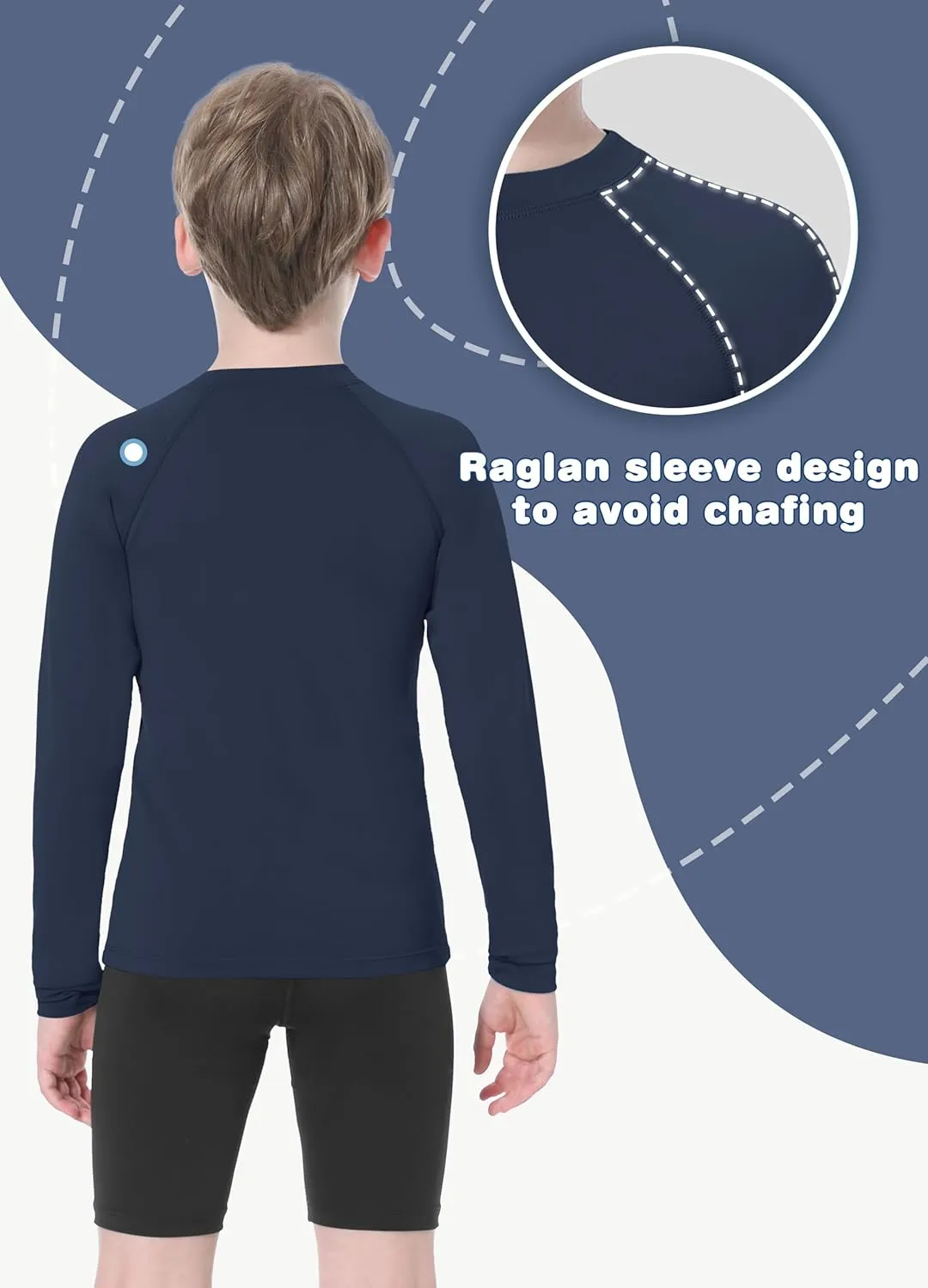 Toddlers Full Zip Up UV Rash Guard SPF Swim Shirts - Baby Boys Girls Long Sleeve Sun Protection Shirts Quick Dry UPF50 