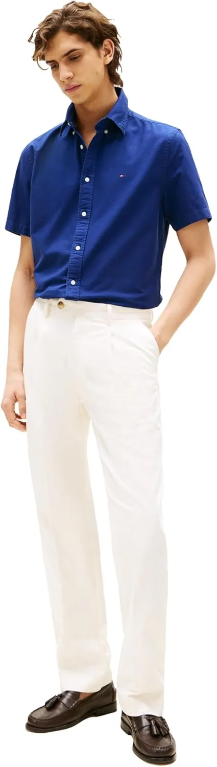 Tommy Hilfiger Short Sleeve Oxford Regular Fit, Men's Button Down Shirts