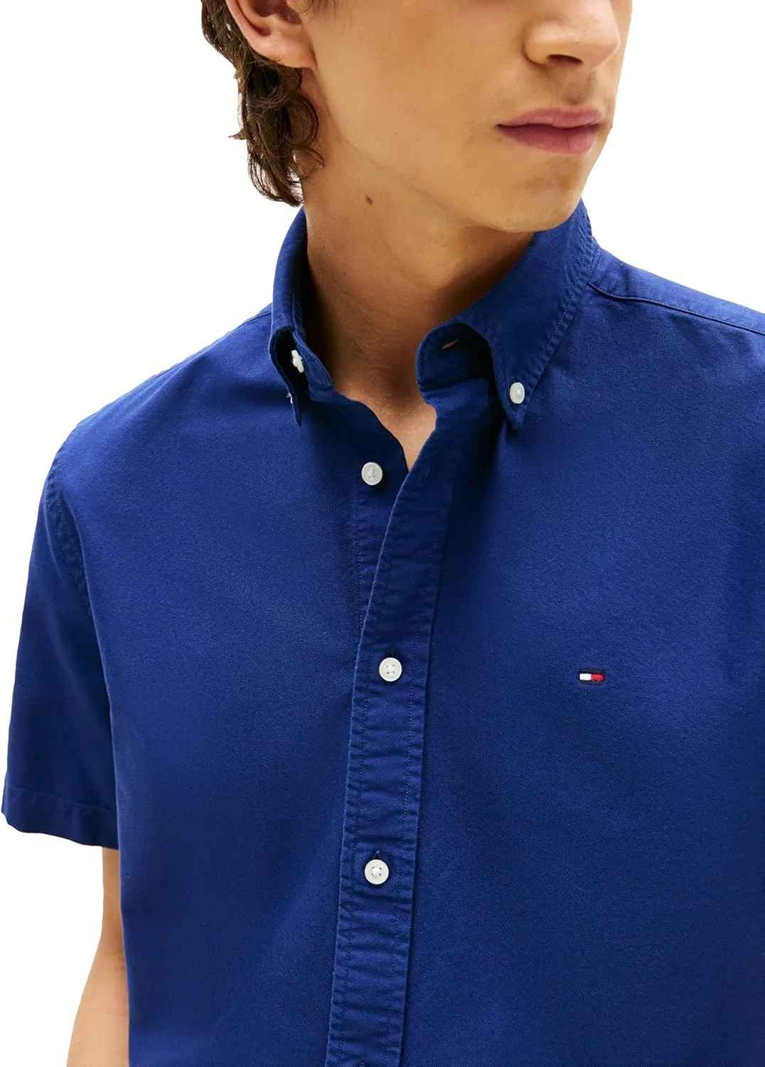 Tommy Hilfiger Short Sleeve Oxford Regular Fit, Men's Button Down Shirts