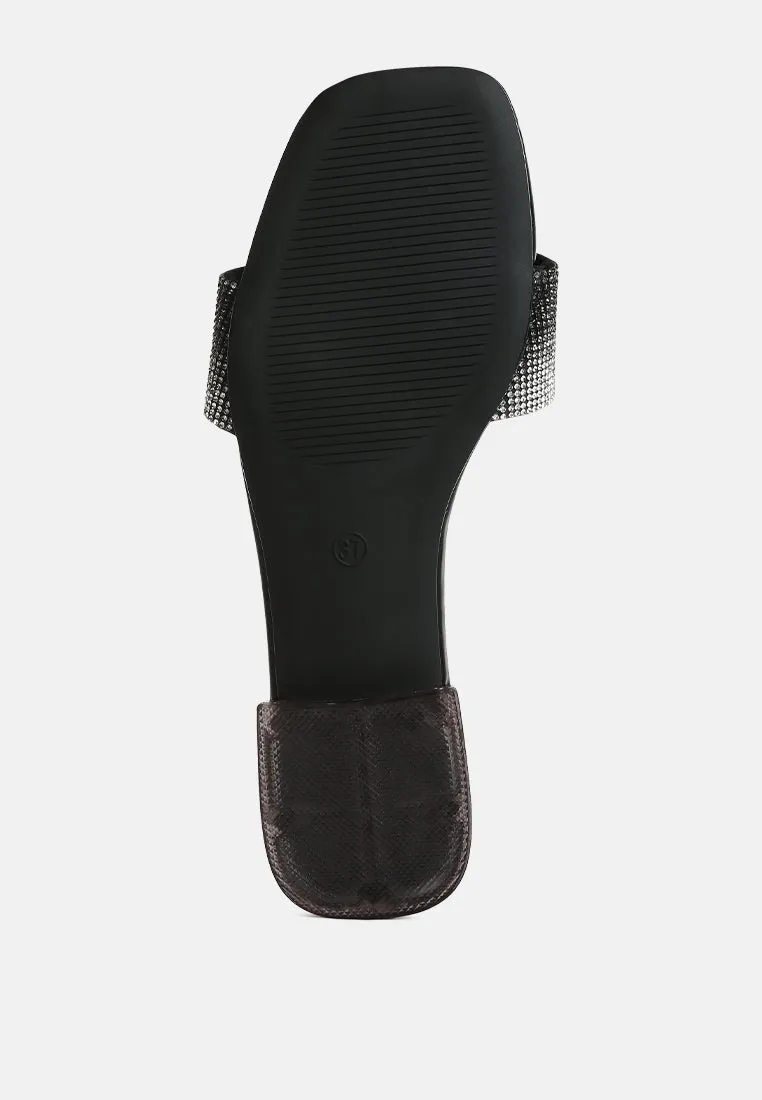 Top Flirt Rhinestone Slip On Sandals