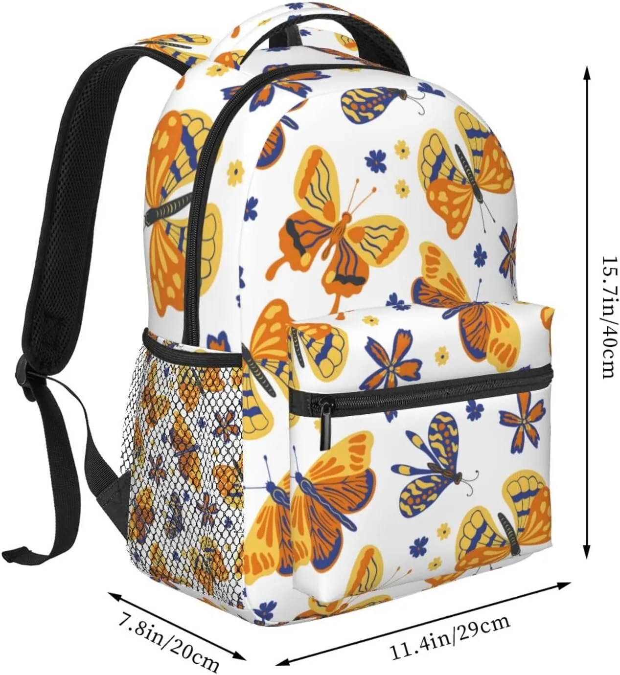 Travel Laptop Backpack for Women Lightweight College Backpack Adjustable Fits 15.6 Inch Laptop Bag Computer Bag for Men, Work, Gym - Butterfly