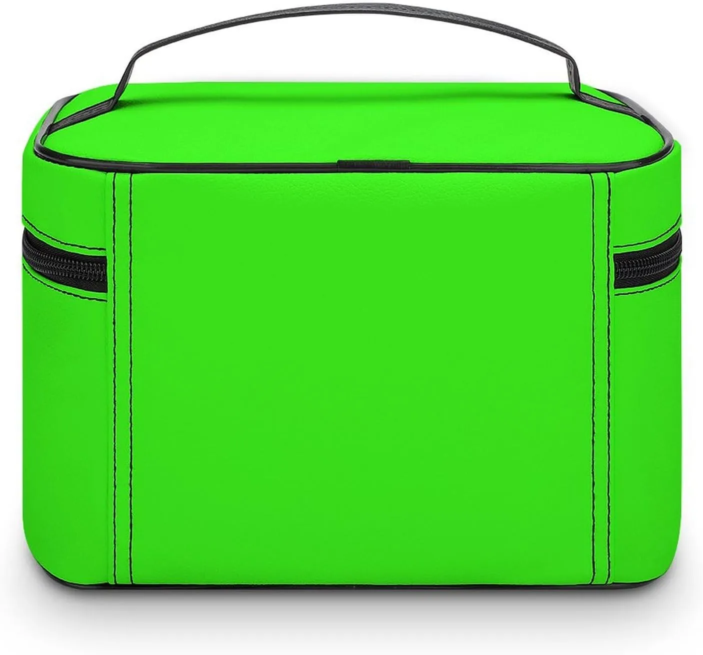 Travel Makeup Bag, Neon Green Solid Color Cosmetic Bags for Women Large Capacity Waterproof Toiletry Bag Make up Organizer