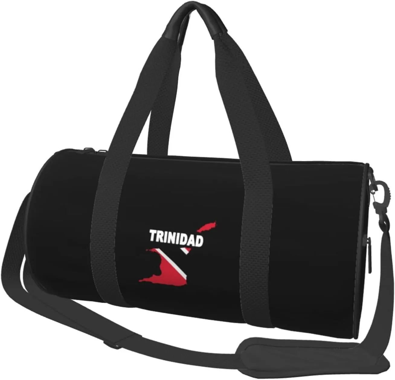 Trinidad Flag Map Convertible Garment Bag with Shoulder Strap, Carry on Garment Duffel Bag for Men Women - Rolling Foldable for Travel Luggage Bags (Black)