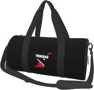 Trinidad Flag Map Convertible Garment Bag with Shoulder Strap, Carry on Garment Duffel Bag for Men Women - Rolling Foldable for Travel Luggage Bags (Black)