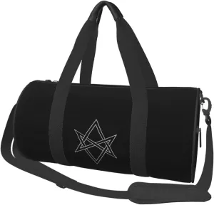 Unicursal Hexagram Convertible Garment Bag with Shoulder Strap, Carry on Garment Duffel Bag for Men Women - Rolling Foldable for Travel Luggage Bags (Black)