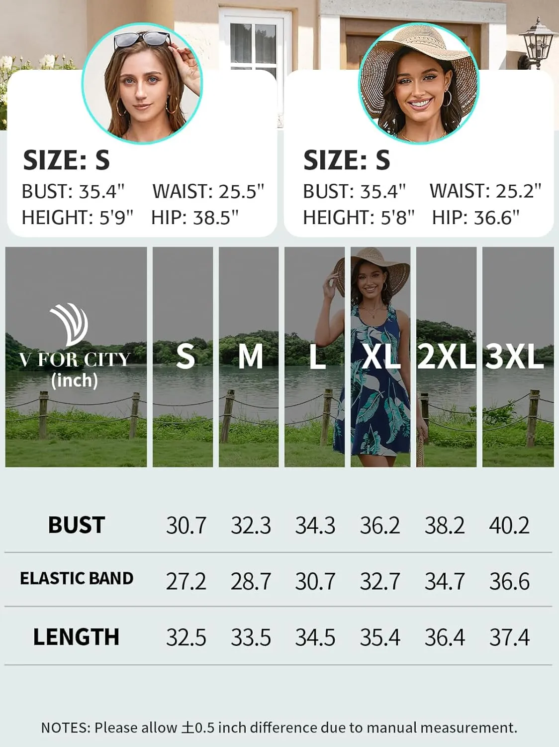 V FOR CITY Summer Dresses with Built in Bra Women Pockets Beach Sundress Casual Loose Sleeveless Racerback Tank Dress