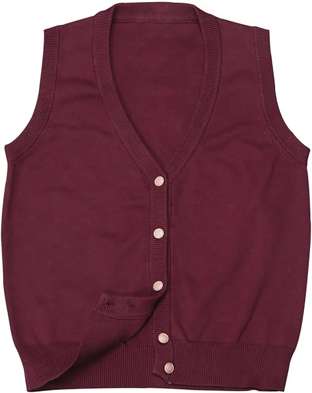 V Neck Sweater Vest for Women Trendy Sleeveless Cardigan Solid Color Button Down Knitted Tank Tops
