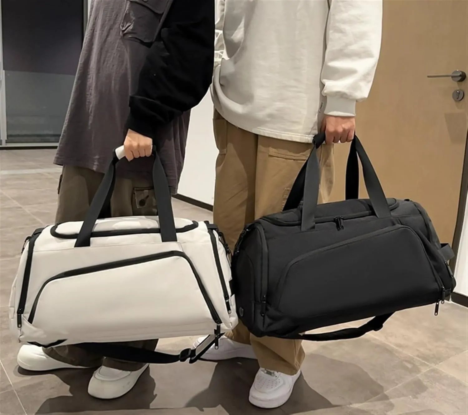 Weekender Travel Bag Carry On Garment Bag for Travel Gym,Convertible Garment Duffle Bag Suit Bags for Men Women Sport Gym Bag(A)
