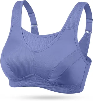 Wingslove High Impact Sports Bras for Women Plus Size Non Padded Wirefree Workout Bra Bounce Control