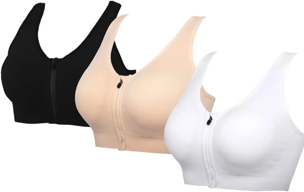 YEYELE Medium Support and Removable Pad Tank Top Racerback Post Surgery Sports Bras for Women