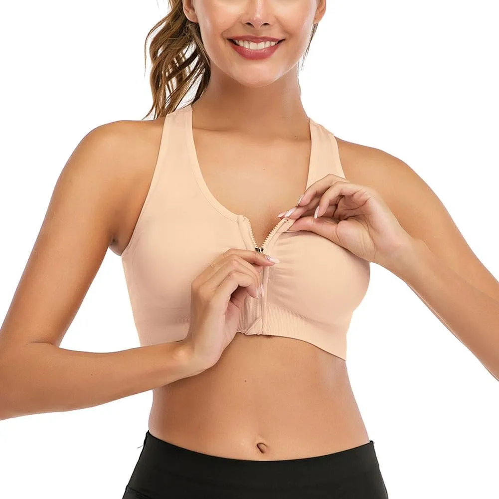 YEYELE Medium Support and Removable Pad Tank Top Racerback Post Surgery Sports Bras for Women