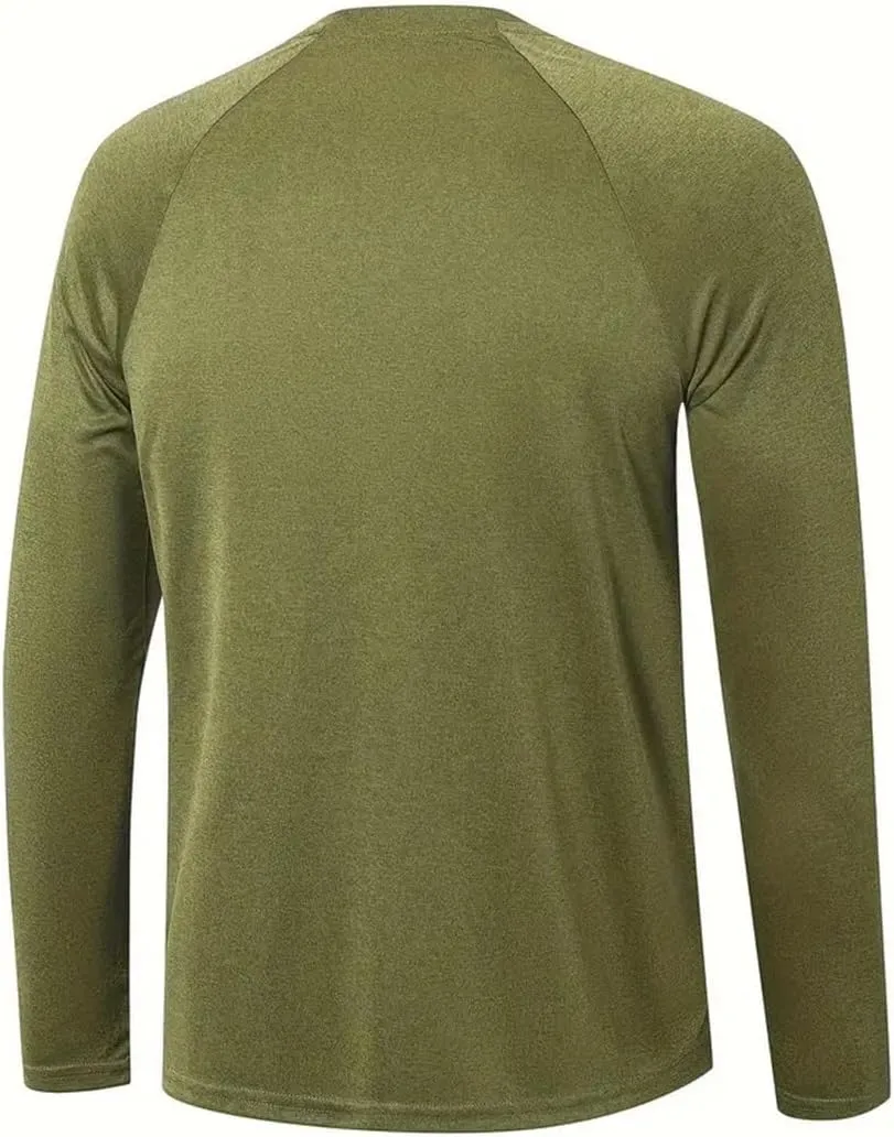 YIBIMOTTO Men's Solid Color Fishing Shirt Long Sleeve Quick Dry Tops Sun Protection Sports Clothing Multi Packs