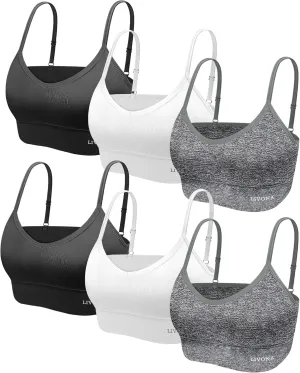 Youth Training Bras for Girls-Sports Bra, Wirefree Bra, Padded Everyday Bra Bralette,Crop Cami Tank Top (6-14)